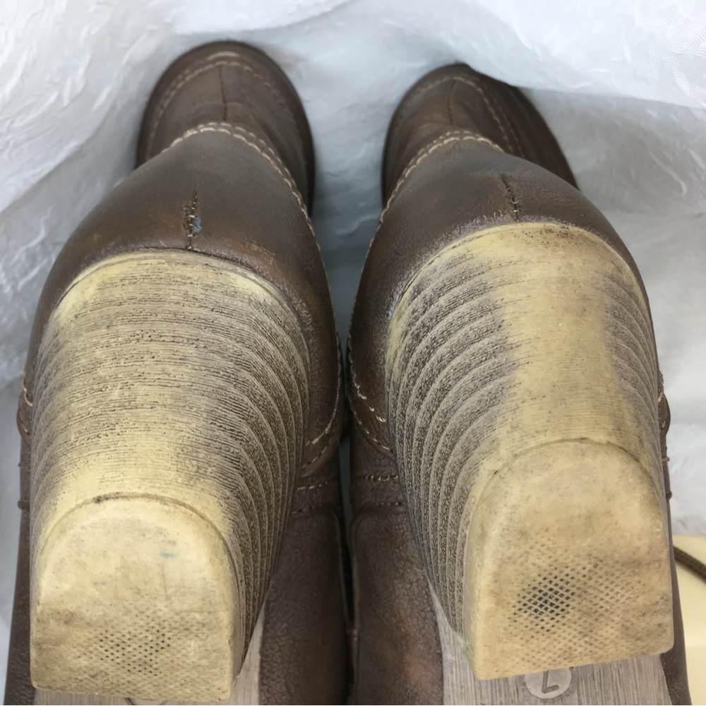 Cathy Jean Light Brown Lace-Up Boots with Plaid Lining -7- - Picture 14 of 16